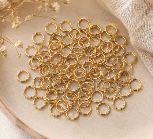 Anneaux ouverts 100 PCS en acier inoxydable